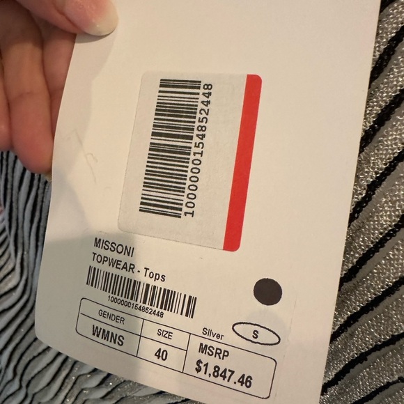 NWT Missoni Silver, Gold and Black Textured Tank Top - Picture 6 of 8